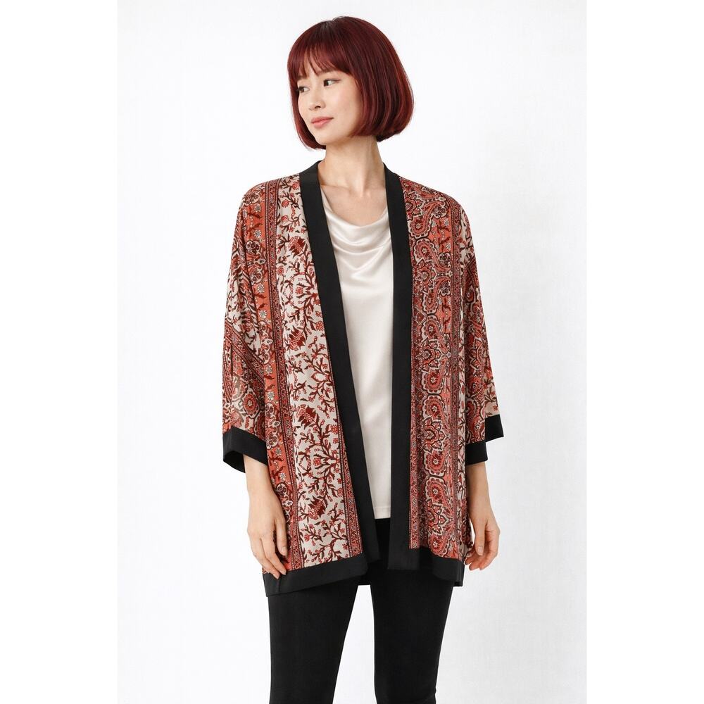 CHARLOTTE RUSSE Women's Kimono Medium Polyester Colorful Lightweight Floral